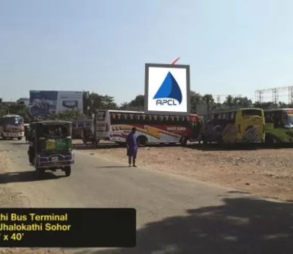 Billboard at Bus terminal, Jhalokathi, Barishal