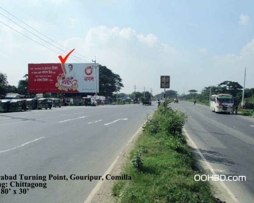 Billboard at Amirbad Turning Point,  Comilla